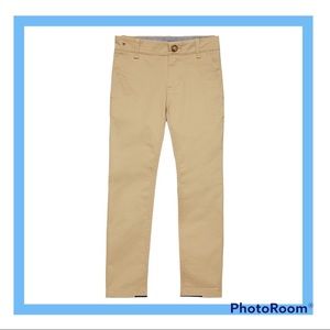 Tommy Hilfiger Pants Boys Small Sz 8 Beige Stretch Chino Khaki Slim Fit Trousers